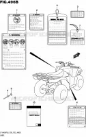 LABEL (LT A400FL6 P33) for Suzuki KINGQUAD 400 2016