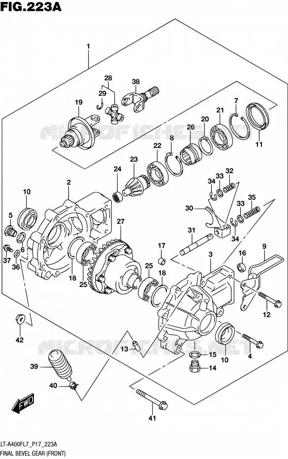 DRIVESHAFT (AVANT) Suzuki QUAD 400 KINGQUAD 2017  LT-A400F L7 (P17)