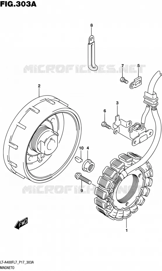 IGNITION Suzuki QUAD 400 KINGQUAD 2017  LT-A400F L7 (P17)