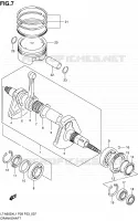CRANKSHAFT for Suzuki KINGQUAD 500 2011