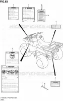 LABEL (LT A500XZL1 P33) for Suzuki KINGQUAD 500 2011