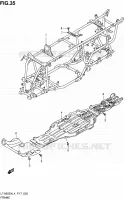FRAME for Suzuki KINGQUAD 500 2014