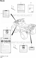 LABEL for Suzuki KINGQUAD 500 2014