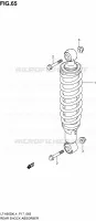 REAR SHOCK ABSORBER for Suzuki KINGQUAD 500 2014