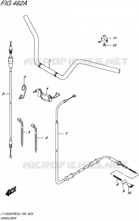 HANDLEBAR Suzuki QUAD 500 KINGQUAD 2016  LT-A500XPBZ L6 (P28,P33)