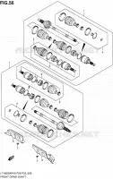FRONT DRIVE SHAFT for Suzuki KINGQUAD 500 2010
