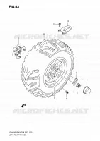 LEFT HAND REAR WHEEL for Suzuki KINGQUAD 500 2010