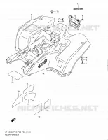 REAR FENDER (MODEL L0) for Suzuki KINGQUAD 500 2010