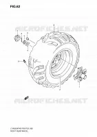 RIGHT HAND REAR WHEEL for Suzuki KINGQUAD 500 2010