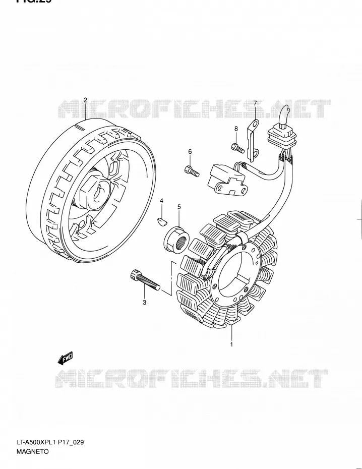 IGNITION Suzuki QUAD 500 KINGQUAD 2011  LT-A500XP L1 (P17,P24)