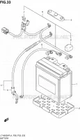 BATTERY for Suzuki KINGQUAD 500 1992