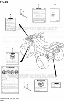 LABEL (LT A500XPL4 P28) for Suzuki KINGQUAD 500 1992