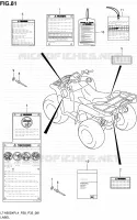 LABEL (LT A500XPL4 P33) for Suzuki KINGQUAD 500 1992