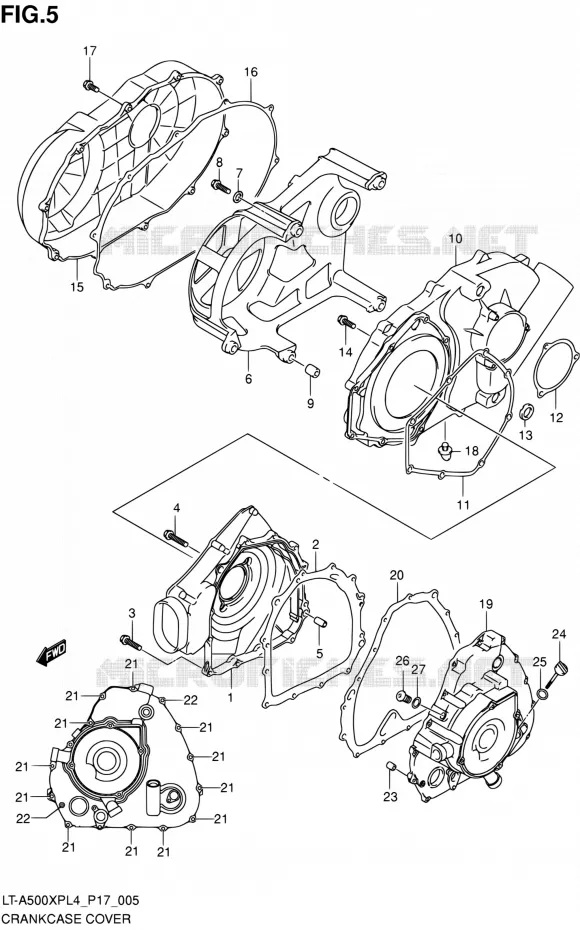 CASING Suzuki QUAD 500 KINGQUAD 2014  LT-A500XP L4/LT-A500XPZ L4 (P17)