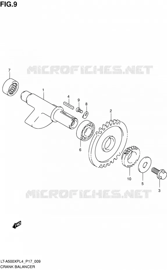 CRANK BALANCER Suzuki QUAD 500 KINGQUAD 2014  LT-A500XP L4/LT-A500XPZ L4 (P17)