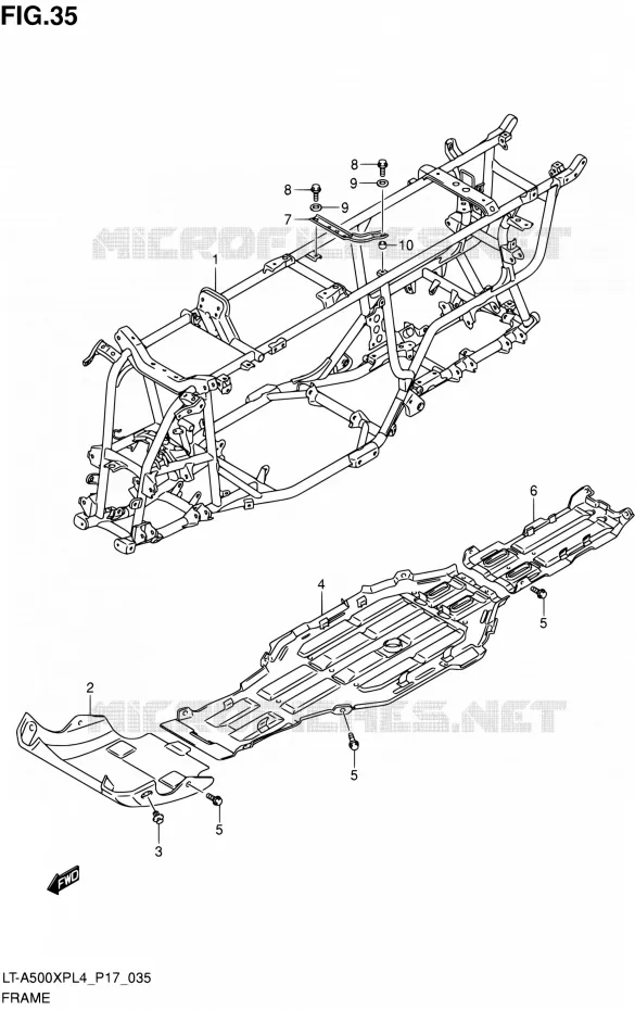 FRAME Suzuki QUAD 500 KINGQUAD 2014  LT-A500XP L4/LT-A500XPZ L4 (P17)