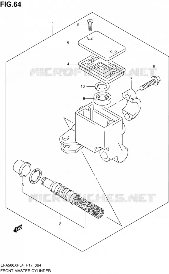 FRONT MASTER CYLINDER Suzuki QUAD 500 KINGQUAD 2014  LT-A500XP L4/LT-A500XPZ L4 (P17)