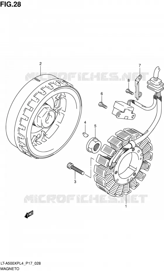 IGNITION Suzuki QUAD 500 KINGQUAD 2014  LT-A500XP L4/LT-A500XPZ L4 (P17)