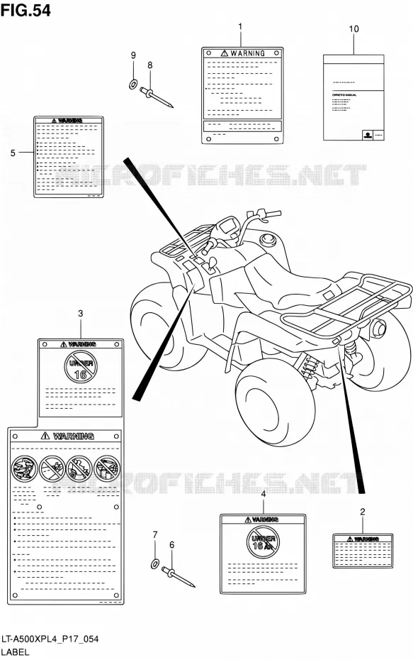 LABEL Suzuki QUAD 500 KINGQUAD 2014  LT-A500XP L4/LT-A500XPZ L4 (P17)