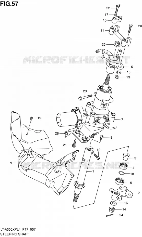 STEERING COLUMN Suzuki QUAD 500 KINGQUAD 2014  LT-A500XP L4/LT-A500XPZ L4 (P17)