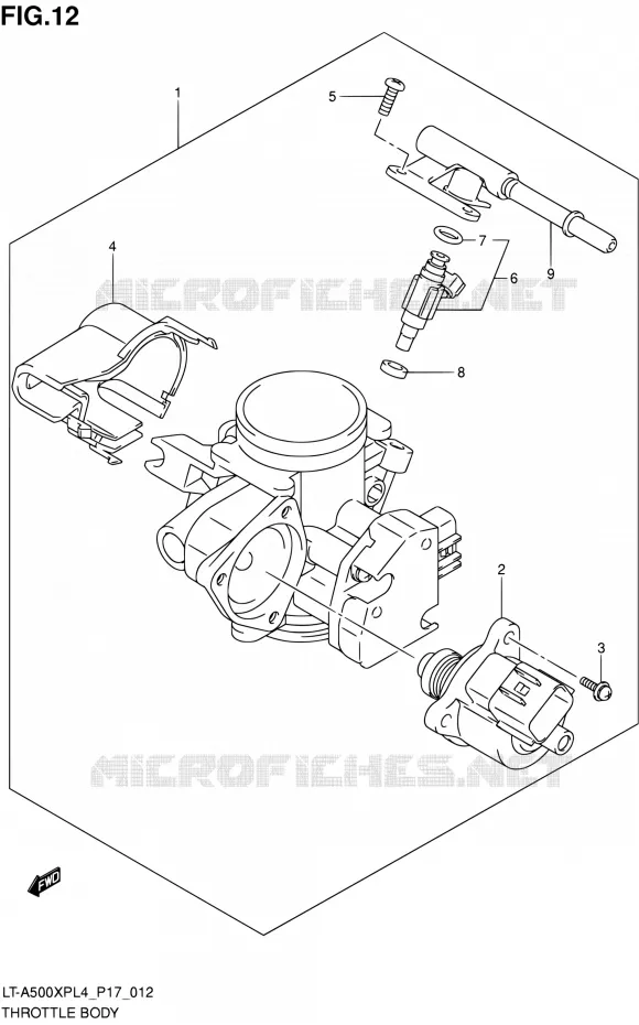 THROTTLE BODY Suzuki QUAD 500 KINGQUAD 2014  LT-A500XP L4/LT-A500XPZ L4 (P17)
