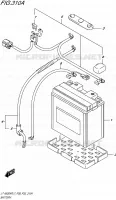BATTERY for Suzuki KINGQUAD 500 2017