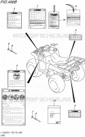 LABEL (LT A500XPL7 P33) for Suzuki KINGQUAD 500 2017