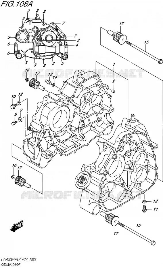 CASING Suzuki QUAD 500 KINGQUAD 2017  LT-A500XP L7 (P17)