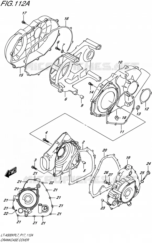 CASING Suzuki QUAD 500 KINGQUAD 2017  LT-A500XP L7 (P17)