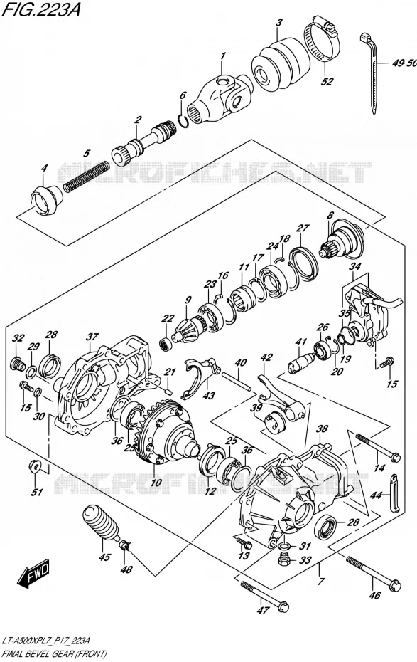 DRIVESHAFT (AVANT) Suzuki QUAD 500 KINGQUAD 2017  LT-A500XP L7 (P17)