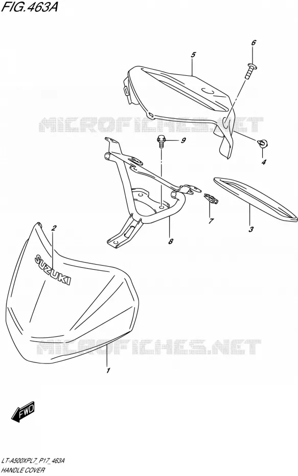 FRONT FAIRING Suzuki QUAD 500 KINGQUAD 2017  LT-A500XP L7 (P17)