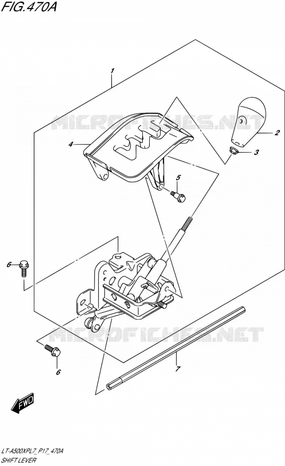 GEAR LEVER Suzuki QUAD 500 KINGQUAD 2017  LT-A500XP L7 (P17)