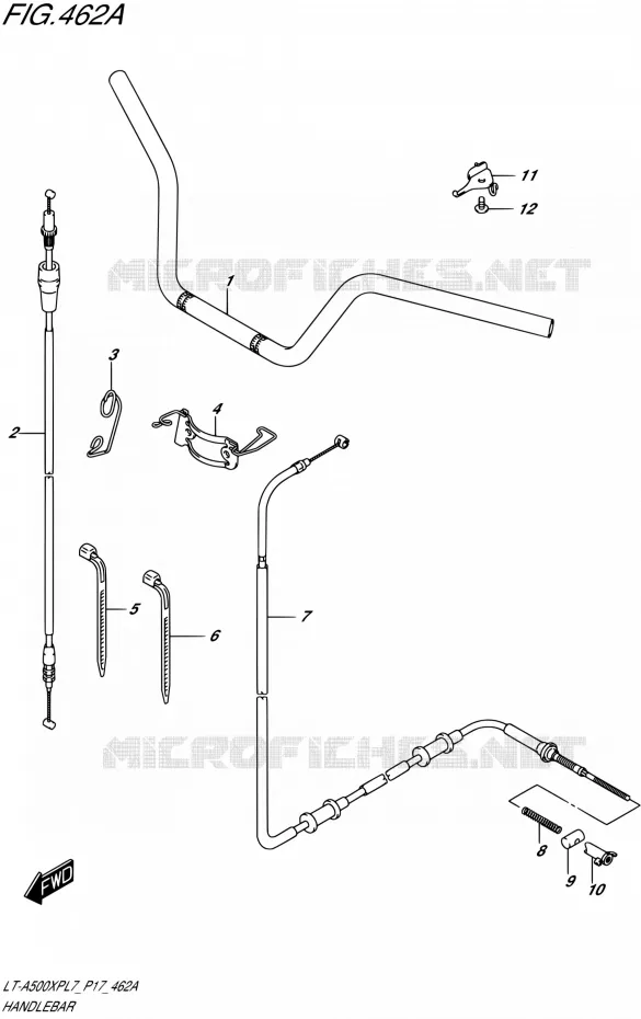 HANDLEBAR Suzuki QUAD 500 KINGQUAD 2017  LT-A500XP L7 (P17)
