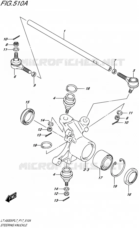 STEERING LINKAGE - HUB Suzuki QUAD 500 KINGQUAD 2017  LT-A500XP L7 (P17)