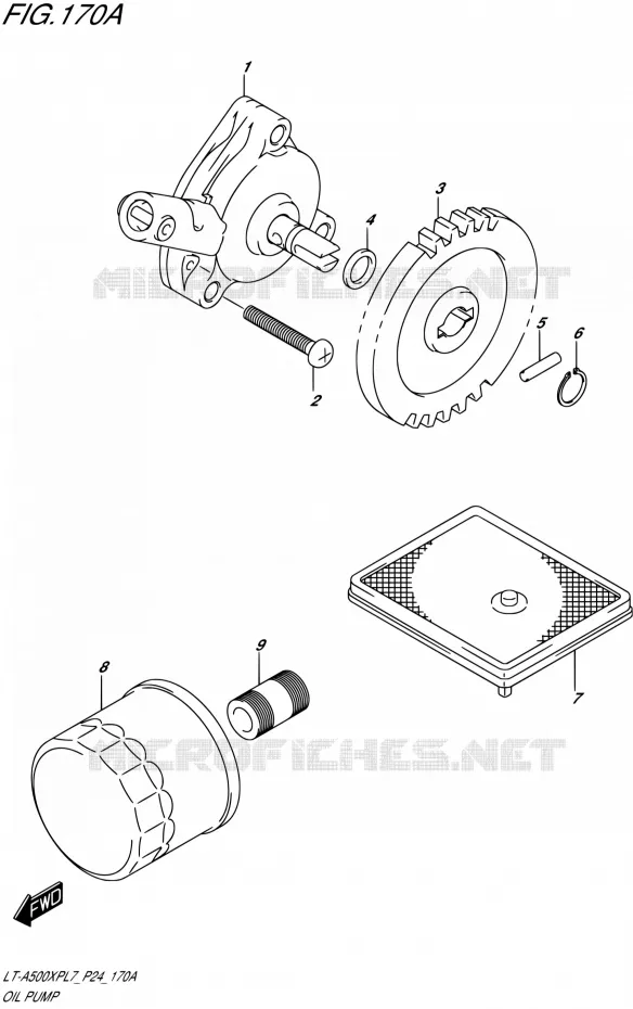 OIL PUMP Suzuki QUAD 500 KINGQUAD 2017  LT-A500XP L7 (P24)