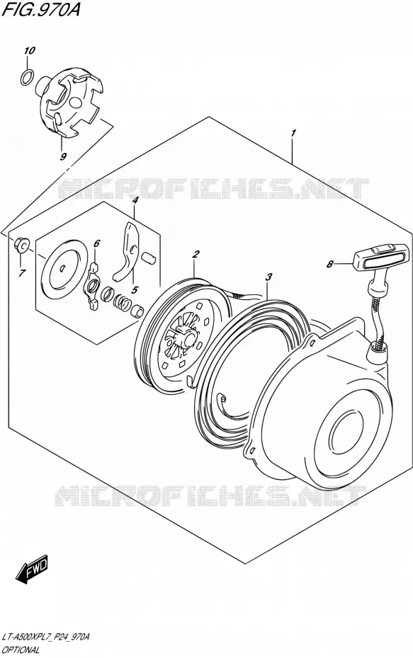 OPTIONS (RECOIL STARTER) Suzuki QUAD 500 KINGQUAD 2017  LT-A500XP L7 (P24)
