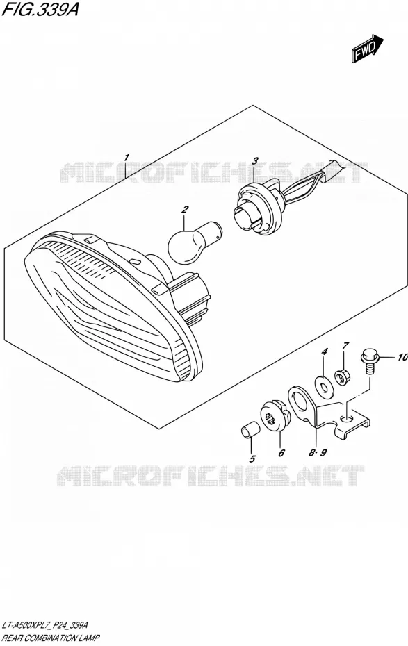 TAIL LIGHT ASSY Suzuki QUAD 500 KINGQUAD 2017  LT-A500XP L7 (P24)