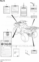 LABEL (LT A750XL3 P33) for Suzuki KINGQUAD 750 2013
