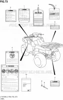 LABEL (LT A750XZL3 P33) for Suzuki KINGQUAD 750 2013
