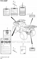 LABEL (LT A750XL6 P33) for Suzuki KINGQUAD 750 2016