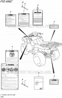 LABEL (LT A750XZL6 P33) for Suzuki KINGQUAD 750 2016