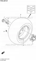 RIGHT HAND REAR WHEEL for Suzuki KINGQUAD 750 2016
