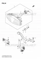 TAIL LIGHT ASSY (P28) for Suzuki KINGQUAD 750 2010