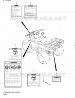 LABEL (LT A750XPZL1 P28) for Suzuki KINGQUAD 750 2011