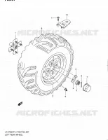 LEFT HAND REAR WHEEL for Suzuki KINGQUAD 750 2011