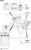 LABEL (LT A750XPL2 P33) for Suzuki KINGQUAD 750 2012