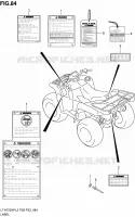 LABEL (LT A750XPZL2 P33) for Suzuki KINGQUAD 750 2012