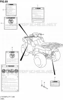 LABEL (LT A750XPL2 P17) for Suzuki KINGQUAD 750 2012