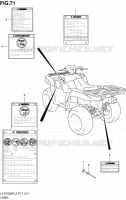 LABEL (LT A750XPZL2 P17) for Suzuki KINGQUAD 750 2012