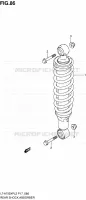 REAR SHOCK ABSORBER for Suzuki KINGQUAD 750 2012
